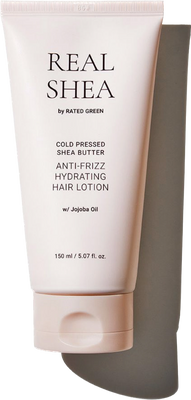 Зволожуючий лосьйон для волосся з маслом ши Rated Green REAL SHEA COLD PRESSED SHEA BUTTER ANTI-FRIZZ HYDRATING HAIR LOTION 0014 фото