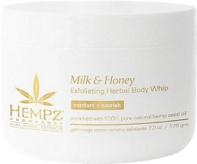 Cкраб для тіла молоко-мед Hempz Milk & Honey Exfoliating Herbal Body Whip 0185 фото