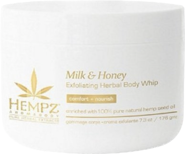 Cкраб для тіла молоко-мед Hempz Milk & Honey Exfoliating Herbal Body Whip 0185 фото